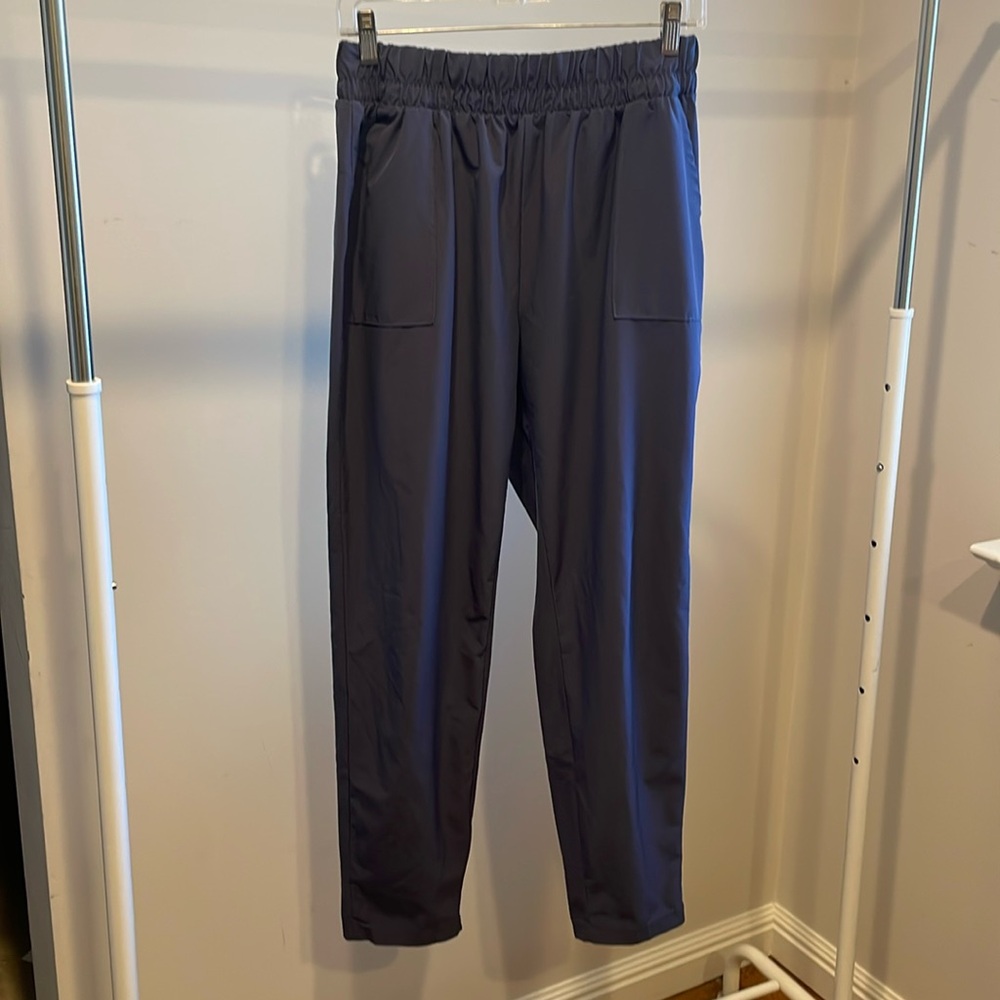 Apana Active Pants, Navy Blue Casual Activewear, Athleisure Track Pants, joggers